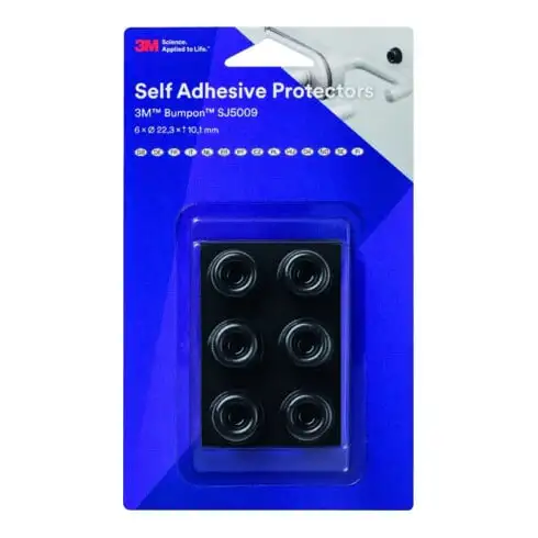 3M Bumpon Tampons Élastiques 56 pcs 12,7x3,5mm Transparent, Mini-Pack