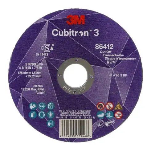 3M CUBITRON Disque de découpe 3 droit 115x1,6 mm