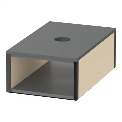 Duravit Box XSquare 10x16 cm, vis pour panneau aggloméré, avec couvercle, érable massif