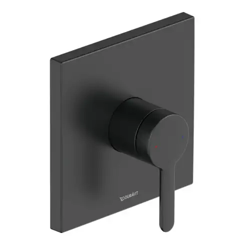 Duravit Kit de montage complet C.1 Mitigeur de douche encastré, carré, noir mat