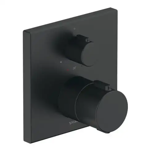 Duravit Kit de montage prêt à l'emploi UP-THM, rosace carrée, noir mat