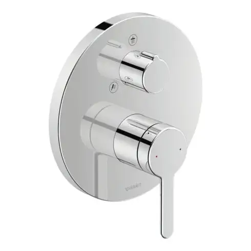 Duravit Kit de montage prêt à l’emploi C.1 Mitigeur douche encastré, avec inverseur, rond, chrome