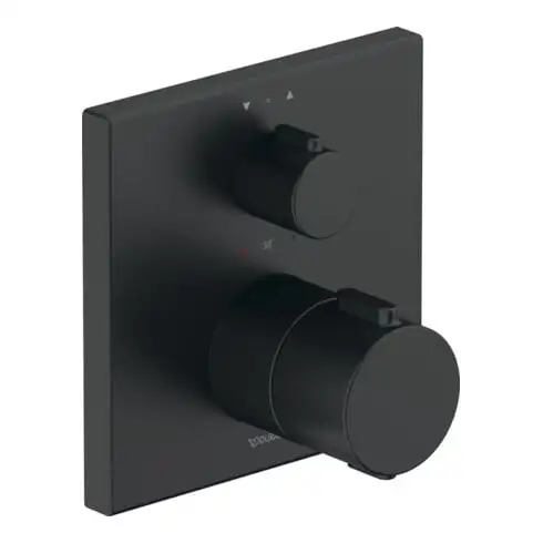 Duravit Kit de montage prêt UP-THM, rosace carrée, noir mat