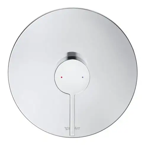 Duravit Set de montage prêt à l'emploi D-Neo mitigeur douche encastré, rond, chrome