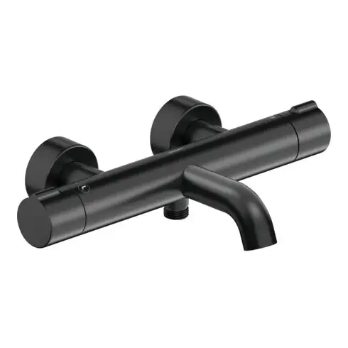 Duravit Thermostat de baignoire C.1 AP, avec dérivation et inversion, montage mural, noir mat