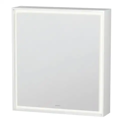 Duravit Vis à bois avec butée de porte L-Cube 65x15,5x70 cm, LED, blanc, raccord à droite, blanc mat
