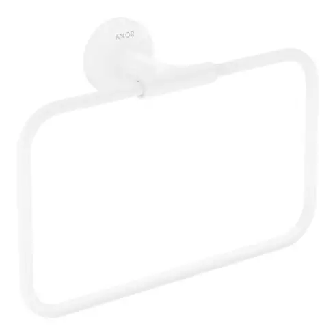 hansgrohe Anneau porte-serviette Axor Uni. Circulaire 250x216mm, pivotant, mural, blanc mat