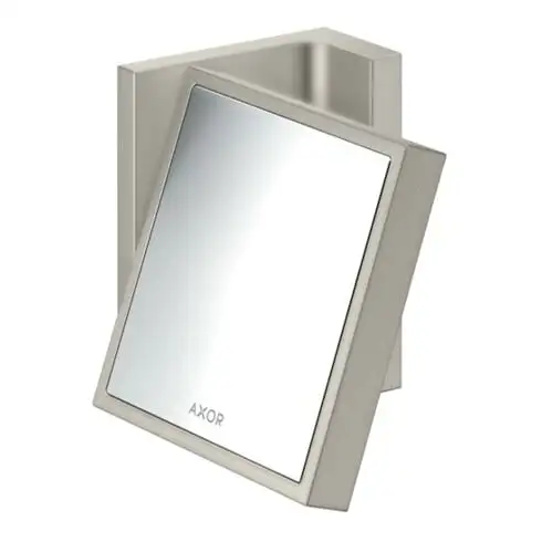 hansgrohe Axor Uni Miroir de rasage rectangulaire inclinable, montage mural, aspect inox