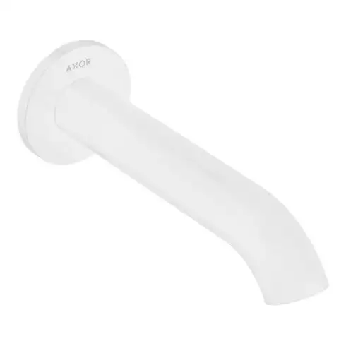 hansgrohe Axor Uno A Bec de baignoire 178 mm, courbé, avec rosace, montage mural, blanc mat