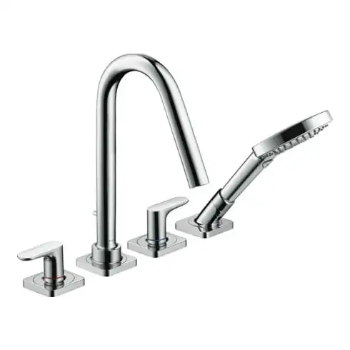 hansgrohe Kit complet Axor Citterio M 4 trous, bec 190 mm, rosace, chromé