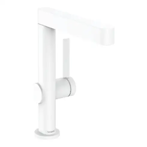 hansgrohe Mitigeur monocommande lavabo 230 Finoris avec bec pivotant, vidage push-open, blanc mat