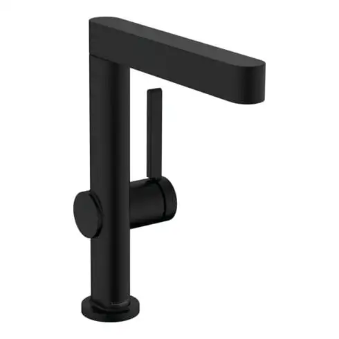 hansgrohe Mitigeur monocommande lavabo 230 Finoris avec bec pivotant, vidage push-open, noir mat