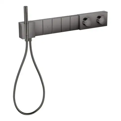 hansgrohe Set complet Select Axor Edge mitigeur thermostatique encastré, 5 voies, connexion diamètre, bleu poli vc