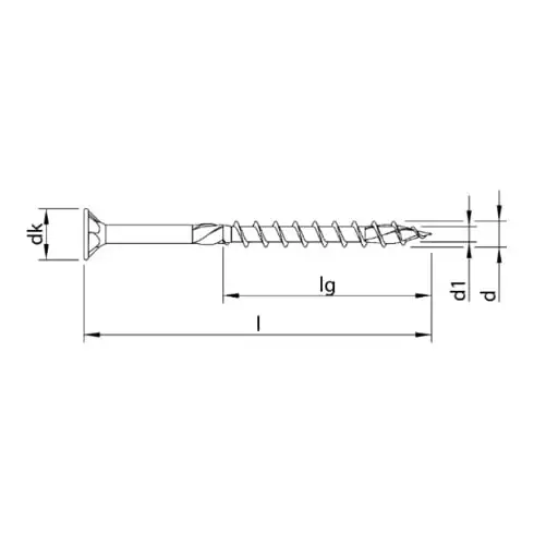 HECO-TOPIX-plus 5,0 x 80, tête fraisée, HD-25, FP, A3K, 200 pcs.