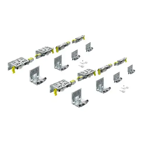 Hettich Ensemble coulissant pliant max. 60 kg TopLine XL, 9278780 galvanisé