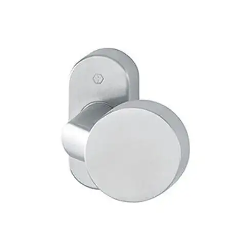 HOPPE Bouton PT sur rosace E58G/55, inox mat ov.