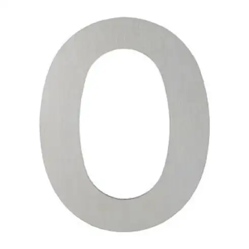 HOPPE OA-Numéro de maison E600-609 Chiffre 0 Acier inoxydable mat