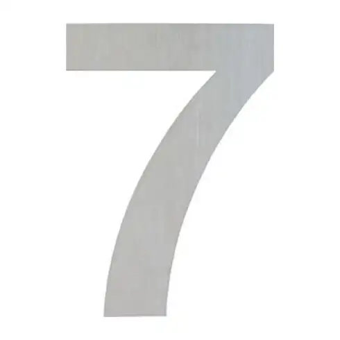 HOPPE OA-Numéro de maison E600-609 Chiffre 7 Acier inoxydable mat