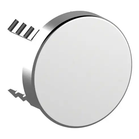 Keuco Abdeckblende Plan Care rd, pour dérivation de tube, chrome brossé mat