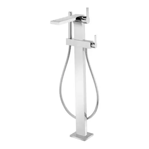 Keuco Mitigeur monocommande baignoire Edition 11 sur pied, bec 291 mm, inox brossé