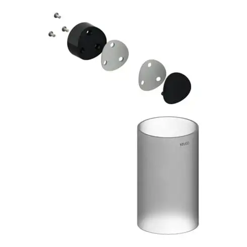 Keuco Pièce de rechange en cristal véritable 19964 pour 12864 noir mat/noir