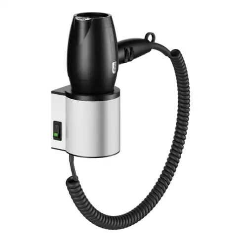 Keuco Sèche-cheveux Plan m support mural, alu sil-élox / noir