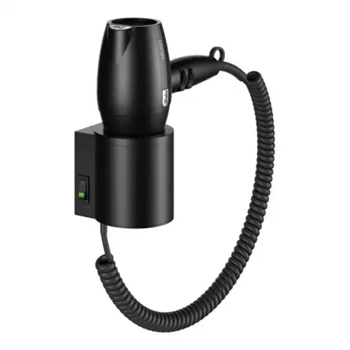 Keuco Sèche-cheveux Plan m support mural, noir mat / noir