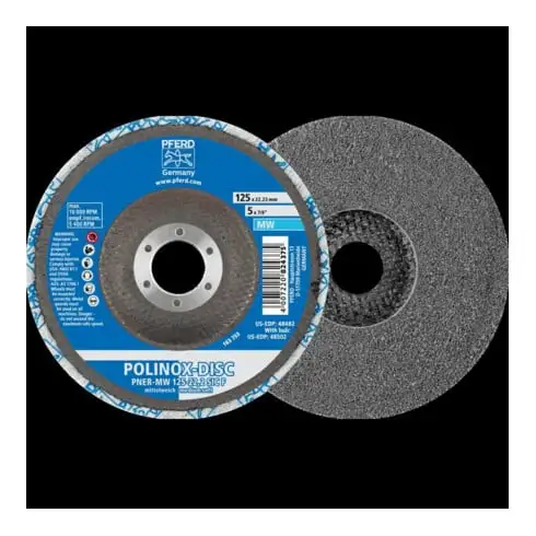 Pferd POLINOX disque abrasif 125 mm moyennement souple